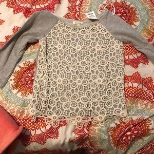 Floral lace sweater